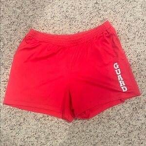 Red lifeguard Women's Shorts